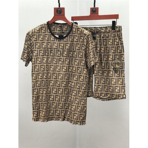 Cheap Fendi Tracksuits Short Sleeved For Men #770364 Replica Wholesale [$57.00 USD] [ITEM#770364] on Replica Fendi Tracksuits