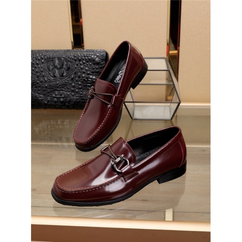 Cheap Salvatore Ferragamo Leather Shoes For Men #775117 Replica Wholesale [$92.00 USD] [ITEM#775117] on Replica Salvatore Ferragamo Leather Shoes