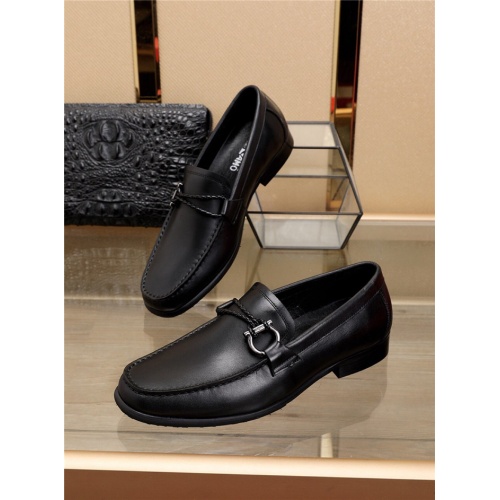 Cheap Salvatore Ferragamo Leather Shoes For Men #775120 Replica Wholesale [$92.00 USD] [ITEM#775120] on Replica Salvatore Ferragamo Leather Shoes