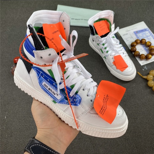 Cheap Off-White High Tops Shoes For Men #785546 Replica Wholesale [$118.00 USD] [ITEM#785546] on Replica Off-White High Tops Shoes