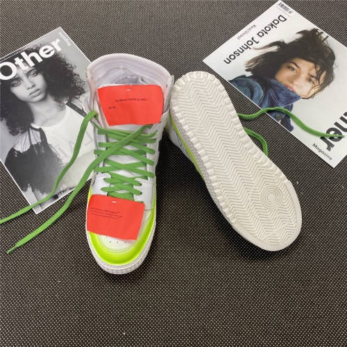 Cheap Off-White High Tops Shoes For Men #785553 Replica Wholesale [$118.00 USD] [ITEM#785553] on Replica Off-White High Tops Shoes