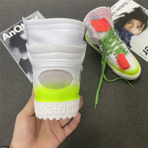 Cheap Off-White High Tops Shoes For Men #785553 Replica Wholesale [$118.00 USD] [ITEM#785553] on Replica Off-White High Tops Shoes
