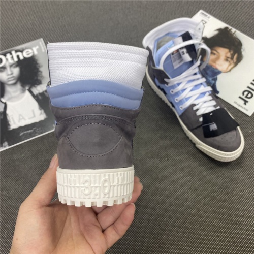Cheap Off-White High Tops Shoes For Men #785559 Replica Wholesale [$118.00 USD] [ITEM#785559] on Replica Off-White High Tops Shoes