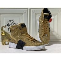 Cheap Philipp Plein PP High Tops Shoes For Men #786502 Replica Wholesale [$116.00 USD] [ITEM#786502] on Replica Philipp Plein PP High Tops Shoes