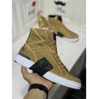 Cheap Philipp Plein PP High Tops Shoes For Men #786502 Replica Wholesale [$116.00 USD] [ITEM#786502] on Replica Philipp Plein PP High Tops Shoes