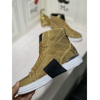 Cheap Philipp Plein PP High Tops Shoes For Men #786502 Replica Wholesale [$116.00 USD] [ITEM#786502] on Replica Philipp Plein PP High Tops Shoes