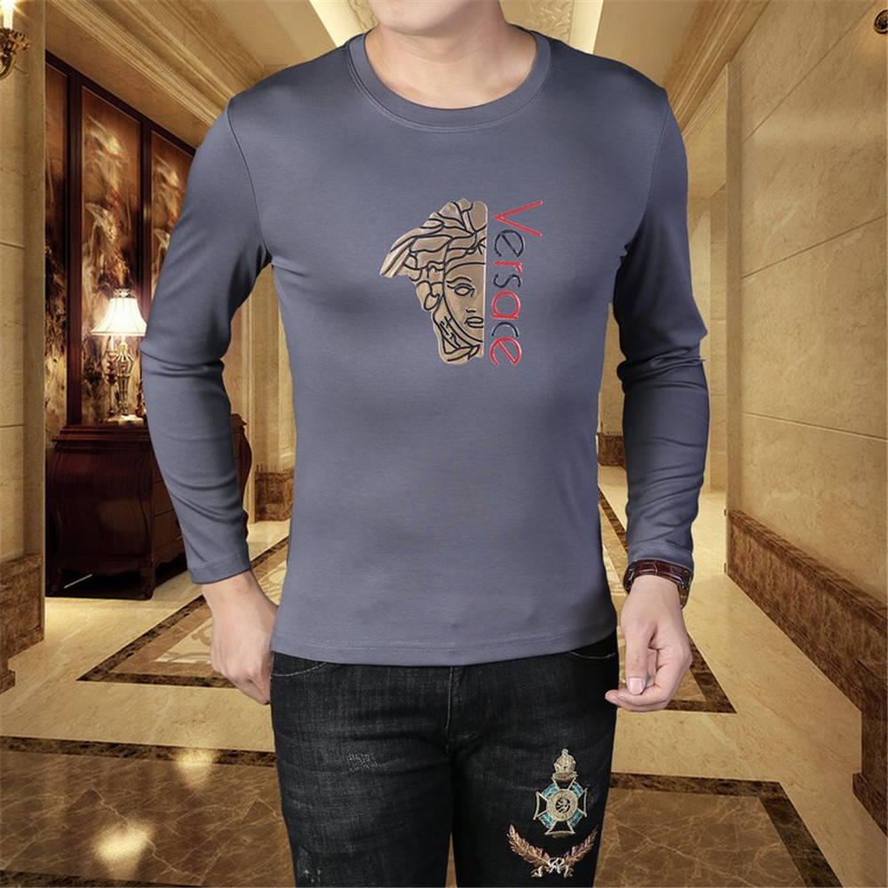 Cheap Versace T-Shirts Long Sleeved O-Neck For Men #797503 Replica ...