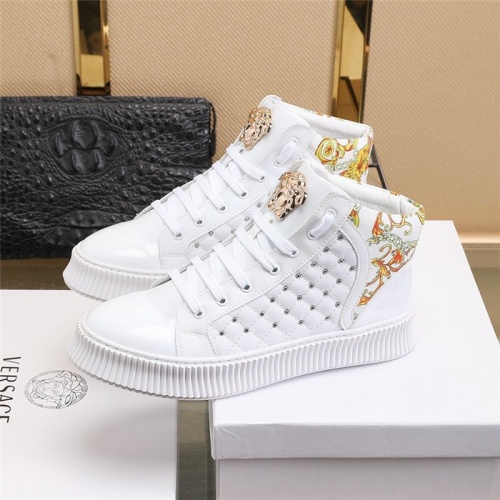 Cheap Versace High Tops Shoes For Men #811132 Replica Wholesale [$80.00 USD] [ITEM#811132] on Replica Versace High Tops Shoes