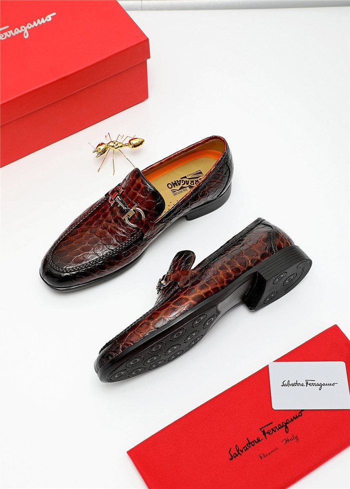 Cheap Salvatore Ferragamo Leather Shoes For Men #808604 Replica ...