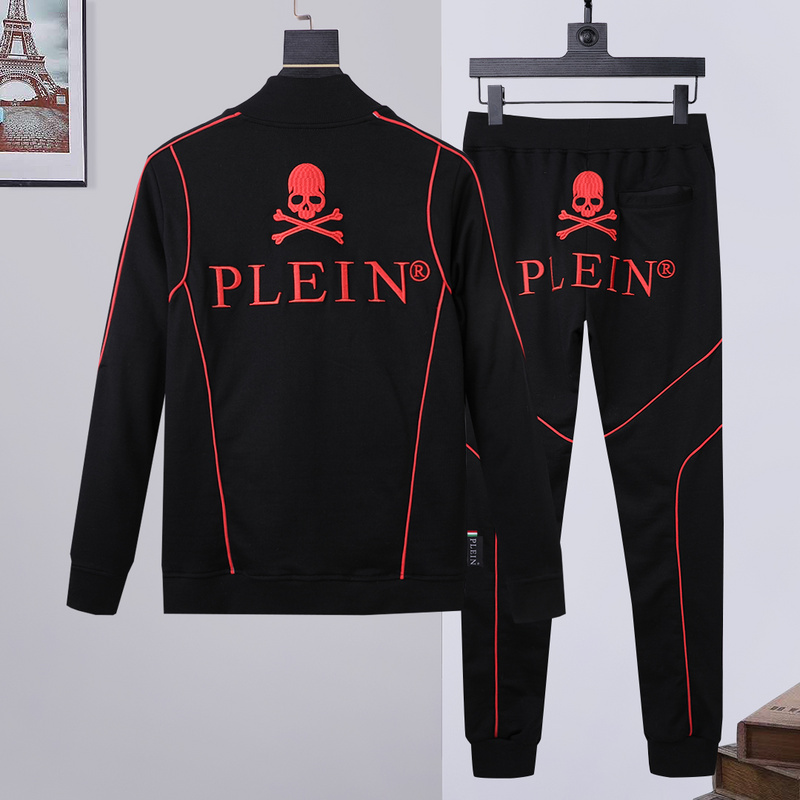 Cheap Philipp Plein PP Tracksuits Long Sleeved Zipper For Men #811774 ...