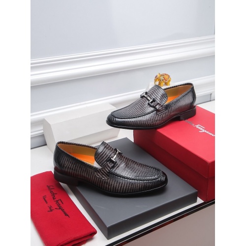 Cheap Salvatore Ferragamo Leather Shoes For Men #811935 Replica Wholesale [$82.00 USD] [ITEM#811935] on Replica Salvatore Ferragamo Leather Shoes