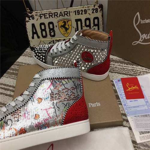 Cheap Christian Louboutin High Tops Shoes For Men #812834 Replica Wholesale [$92.00 USD] [ITEM#812834] on Replica Christian Louboutin High Top Shoes