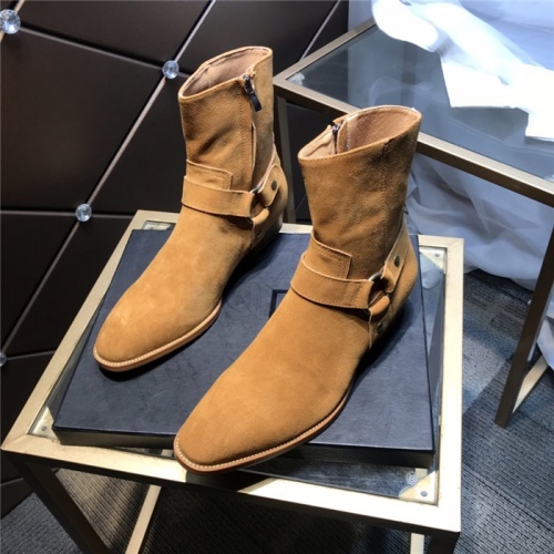 Cheap Yves Saint Laurent Boots For Men #814242 Replica Wholesale [$105.00 USD] [ITEM#814242] on Replica Yves Saint Laurent YSL Boots