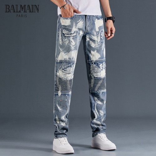 Cheap Balmain Jeans For Men #815591 Replica Wholesale [$48.00 USD] [ITEM#815591] on Replica Balmain Jeans