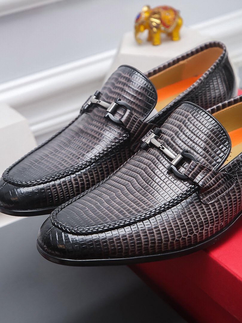 Cheap Ferragamo Salvatore FS Leather Shoes For Men #811935 Replica ...