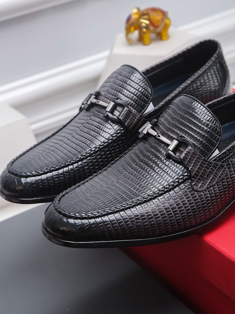 Cheap Ferragamo Salvatore FS Leather Shoes For Men #811936 Replica ...
