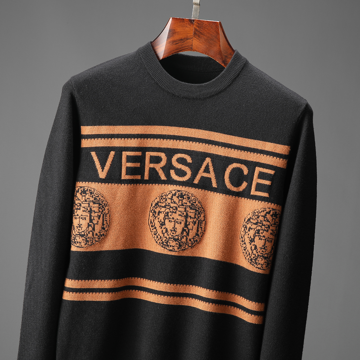 Cheap Versace Sweaters Long Sleeved O-Neck For Men #815052 Replica ...