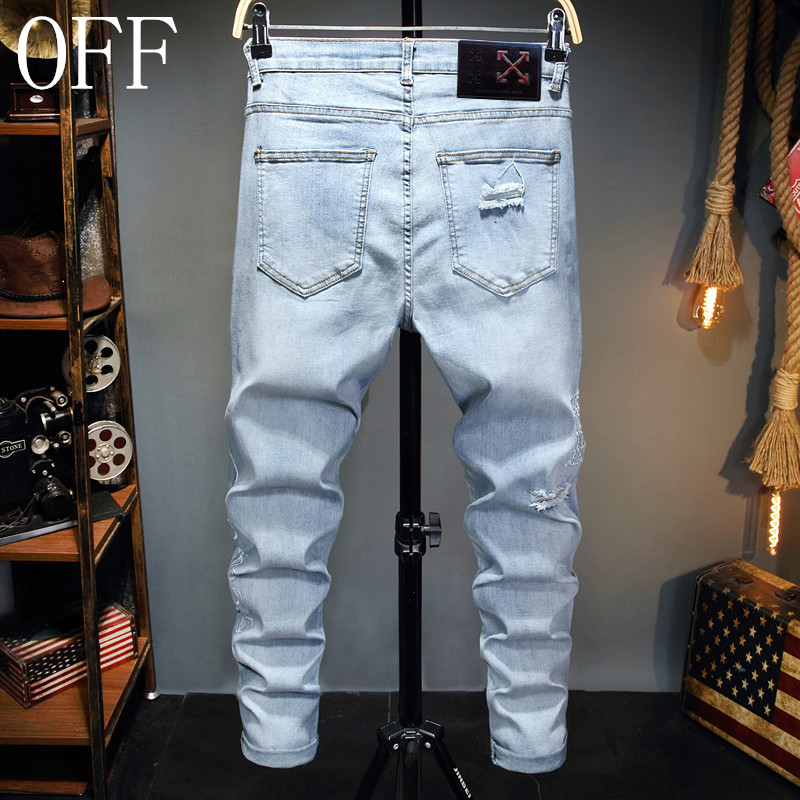 Cheap Off-White Jeans Trousers For Men #815581 Replica Wholesale [$48. ...