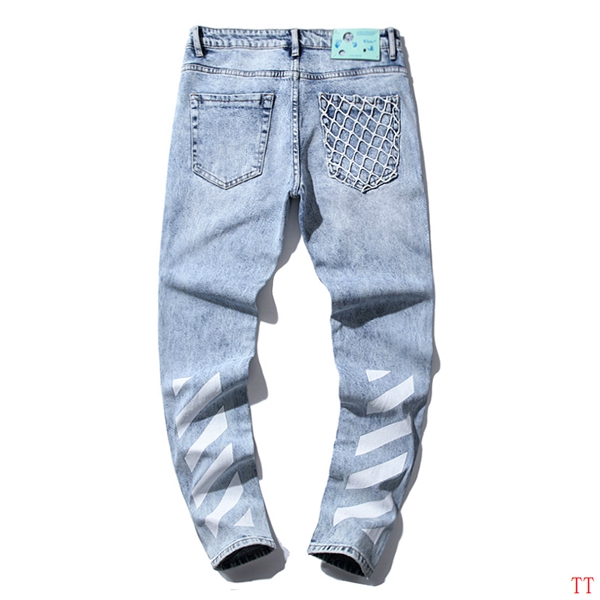 Cheap Off-White Jeans Trousers For Men #815637 Replica Wholesale [$52. ...