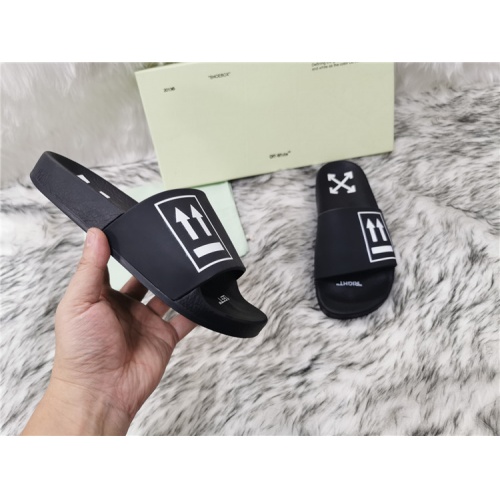 Cheap Off-White Slippers For Men #819198 Replica Wholesale [$45.00 USD] [ITEM#819198] on Replica Off-White Slippers