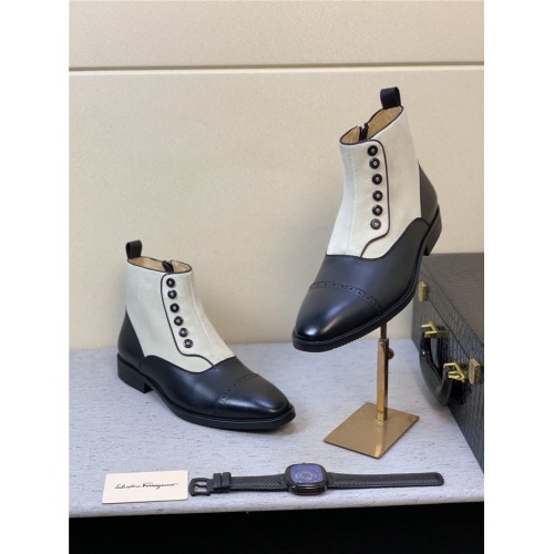 Cheap Salvatore Ferragamo Boots For Men #819397 Replica Wholesale [$88.00 USD] [ITEM#819397] on Replica Salvatore Ferragamo Boots