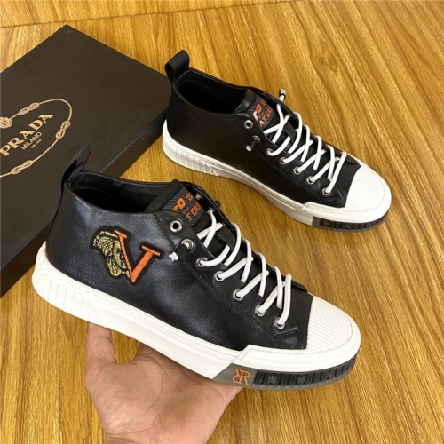 Cheap Prada High Tops Shoes For Men #820079 Replica Wholesale [$76.00 USD] [ITEM#820079] on Replica Prada High Top Shoes