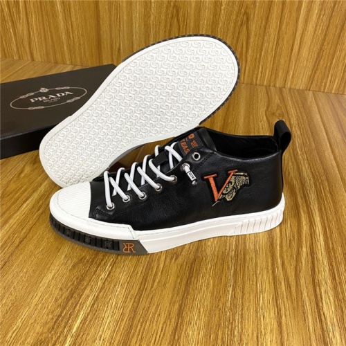 Cheap Prada High Tops Shoes For Men #820079 Replica Wholesale [$76.00 USD] [ITEM#820079] on Replica Prada High Top Shoes