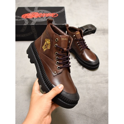 Cheap Versace Boots For Men #827076 Replica Wholesale [$76.00 USD] [ITEM#827076] on Replica Versace Boots