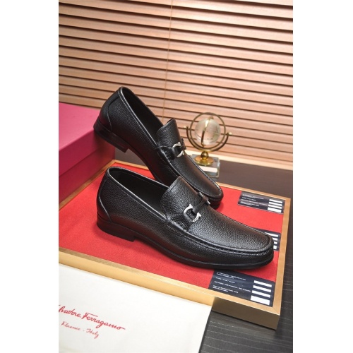 Cheap Salvatore Ferragamo Leather Shoes For Men #832104 Replica Wholesale [$96.00 USD] [ITEM#832104] on Replica Salvatore Ferragamo Leather Shoes