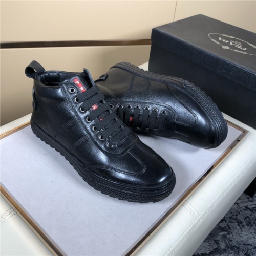 Cheap Prada High Tops Shoes For Men #832141 Replica Wholesale [$82.00 USD] [ITEM#832141] on Replica Prada High Top Shoes