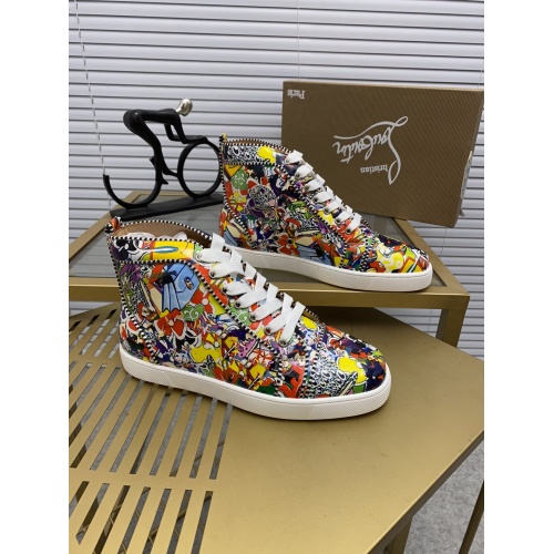 Cheap Christian Louboutin High Tops Shoes For Men #833038 Replica Wholesale [$92.00 USD] [ITEM#833038] on Replica Christian Louboutin High Top Shoes