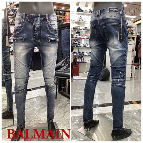 Cheap Balmain Jeans For Men #833231 Replica Wholesale [$62.00 USD] [ITEM#833231] on Replica Balmain Jeans