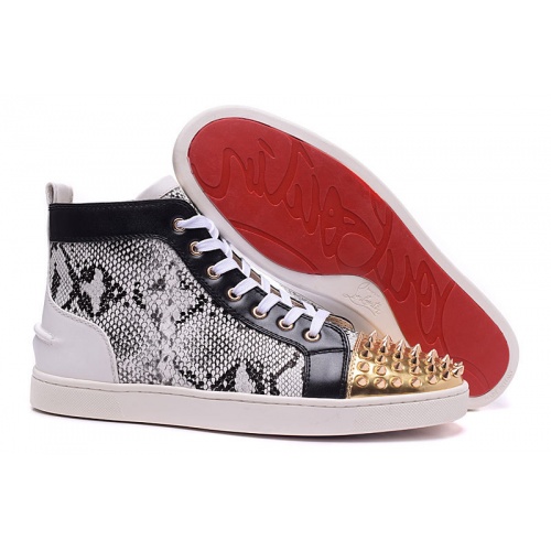 Cheap Christian Louboutin High Tops Shoes For Men #833431 Replica Wholesale [$98.00 USD] [ITEM#833431] on Replica Christian Louboutin High Top Shoes