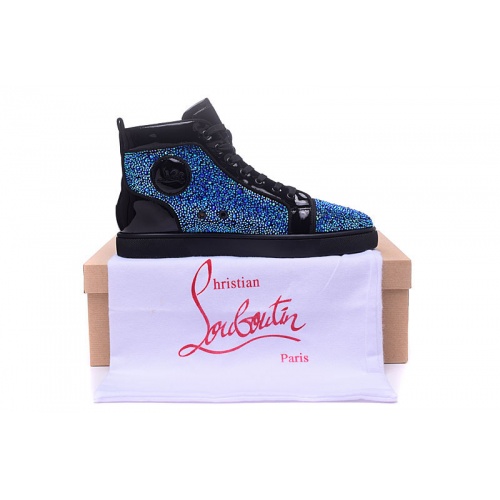 Cheap Christian Louboutin High Tops Shoes For Men #833434 Replica Wholesale [$98.00 USD] [ITEM#833434] on Replica Christian Louboutin High Top Shoes