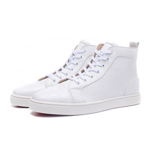 Cheap Christian Louboutin High Tops Shoes For Men #833445 Replica Wholesale [$96.00 USD] [ITEM#833445] on Replica Christian Louboutin High Top Shoes