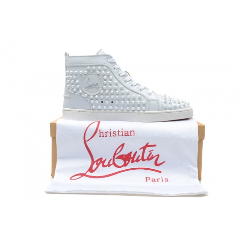 Cheap Christian Louboutin High Tops Shoes For Men #833455 Replica Wholesale [$98.00 USD] [ITEM#833455] on Replica Christian Louboutin High Top Shoes