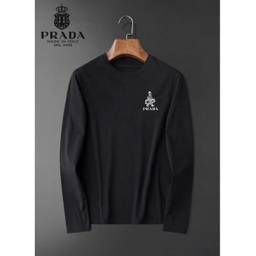 Cheap Prada T-Shirts Long Sleeved For Men #834707 Replica Wholesale [$34.00 USD] [ITEM#834707] on Replica Prada T-Shirts