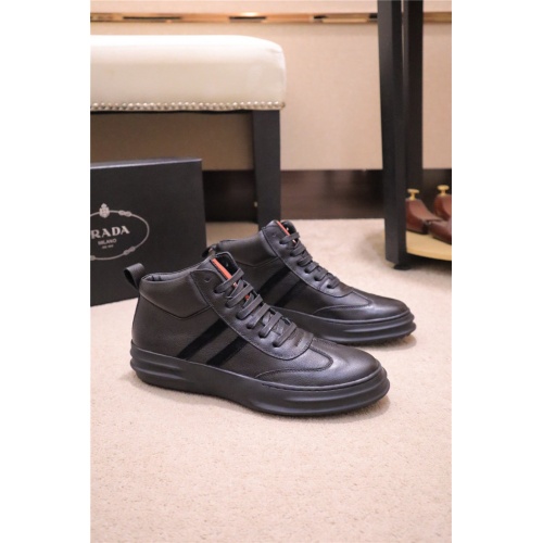 Cheap Prada High Tops Shoes For Men #835002 Replica Wholesale [$82.00 USD] [ITEM#835002] on Replica Prada High Top Shoes