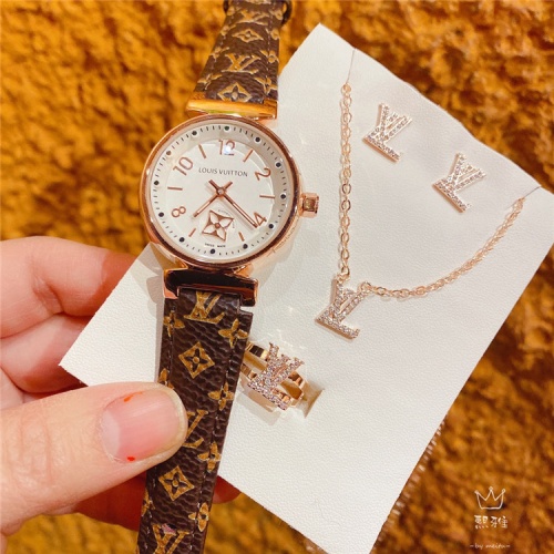 Cheap Louis Vuitton Watches Set For Women #836305 Replica Wholesale [$38.00 USD] [ITEM#836305] on Replica Louis Vuitton Watches