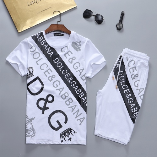 Cheap Dolce &amp; Gabbana D&amp;G Tracksuits Short Sleeved For Men #841568 Replica Wholesale [$48.00 USD] [ITEM#841568] on Replica Dolce &amp; Gabbana D&amp;G Tracksuits
