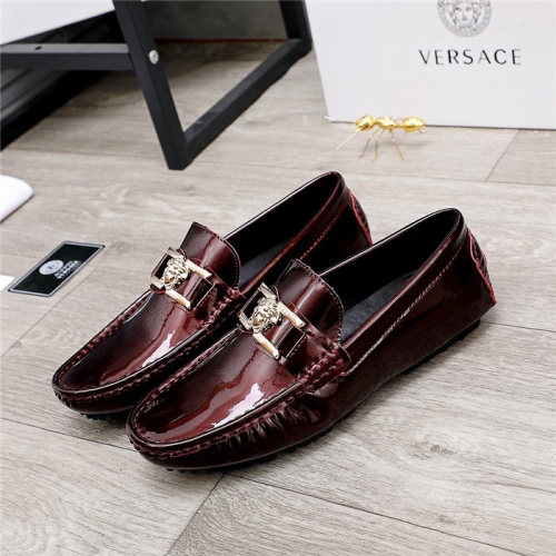 Cheap Versace Leather Shoes For Men #844189 Replica Wholesale [$68.00 USD] [ITEM#844189] on Replica Versace Leather Shoes