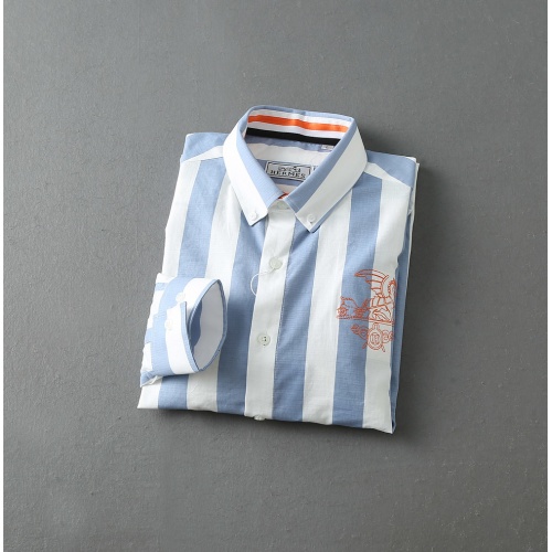 Cheap Hermes Shirts Long Sleeved For Men #847166 Replica Wholesale [$39.00 USD] [ITEM#847166] on Replica Hermes Shirts