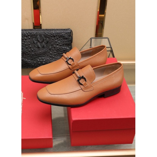 Cheap Ferragamo Leather Shoes For Men #852624 Replica Wholesale [$125.00 USD] [ITEM#852624] on Replica Salvatore Ferragamo Leather Shoes