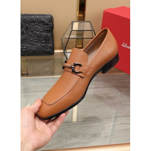 Cheap Ferragamo Leather Shoes For Men #852624 Replica Wholesale [$125.00 USD] [ITEM#852624] on Replica Salvatore Ferragamo Leather Shoes