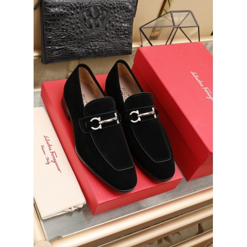 Cheap Ferragamo Leather Shoes For Men #852625 Replica Wholesale [$125.00 USD] [ITEM#852625] on Replica Salvatore Ferragamo Leather Shoes