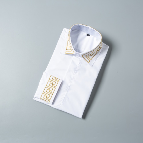 Cheap Versace Shirts Long Sleeved For Men #856699 Replica Wholesale [$38.00 USD] [ITEM#856699] on Replica Versace Shirts
