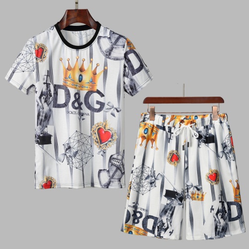 Cheap Dolce &amp; Gabbana D&amp;G Tracksuits Short Sleeved For Men #860797 Replica Wholesale [$43.00 USD] [ITEM#860797] on Replica Dolce &amp; Gabbana D&amp;G Tracksuits