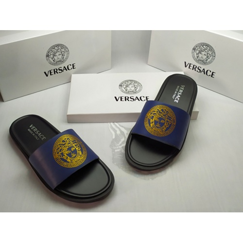 Cheap Versace Slippers For Men #861282 Replica Wholesale [$40.00 USD] [ITEM#861282] on Replica Versace Slippers