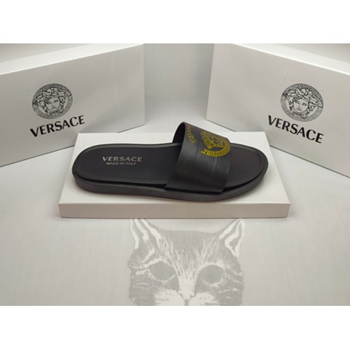 Cheap Versace Slippers For Men #861286 Replica Wholesale [$40.00 USD] [ITEM#861286] on Replica Versace Slippers