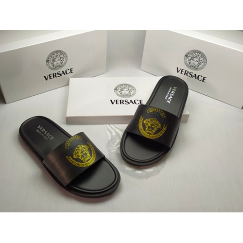 Cheap Versace Slippers For Men #861286 Replica Wholesale [$40.00 USD] [ITEM#861286] on Replica Versace Slippers
